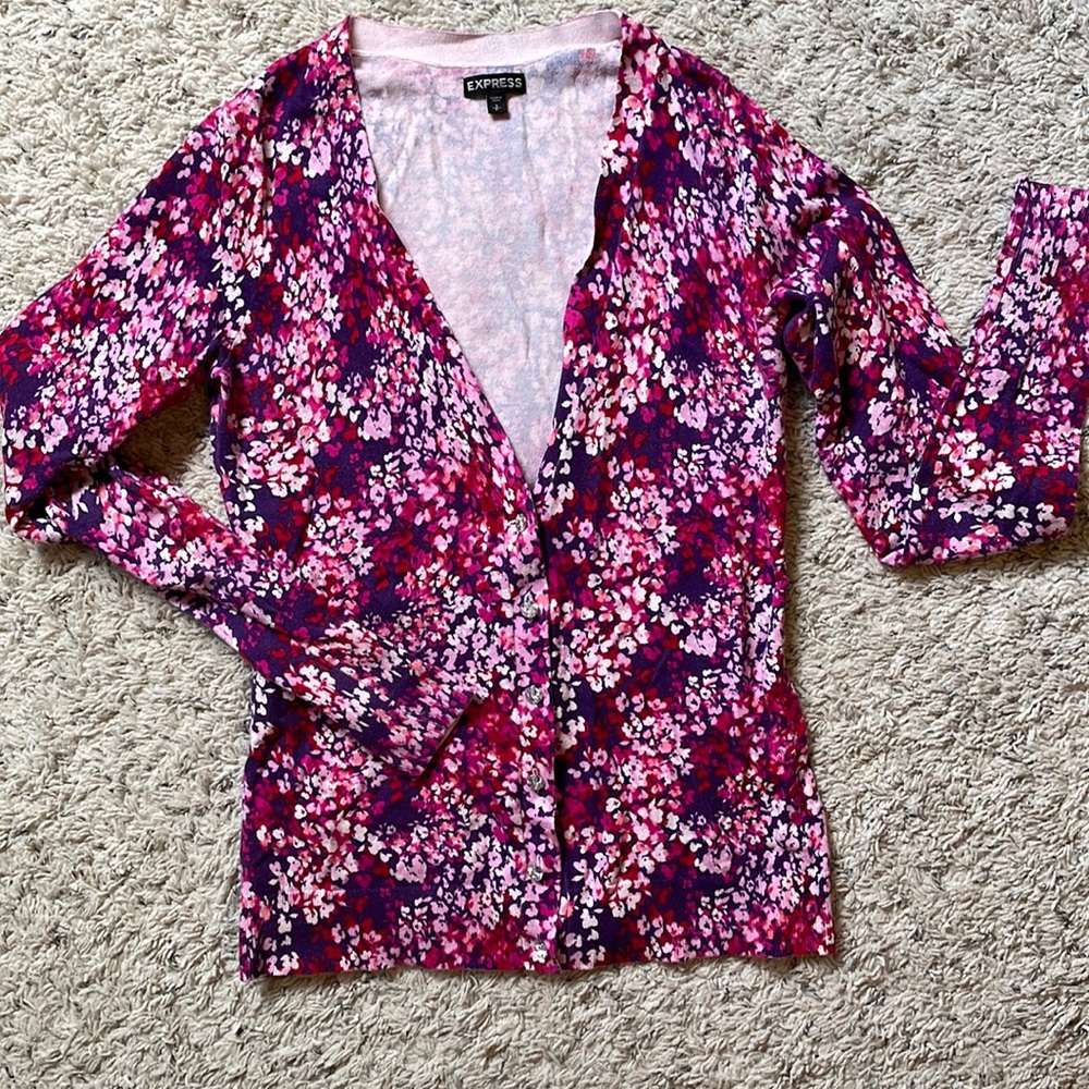 Express Floral Cardigan
